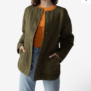 Sanctuary size medium green Longline Quilted Jacket